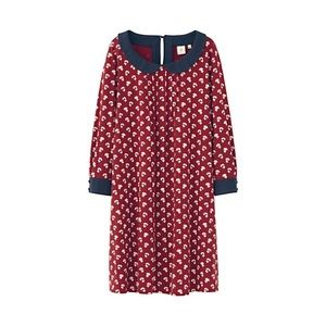 Orla Kiely x Uniqlo burgundy dress M